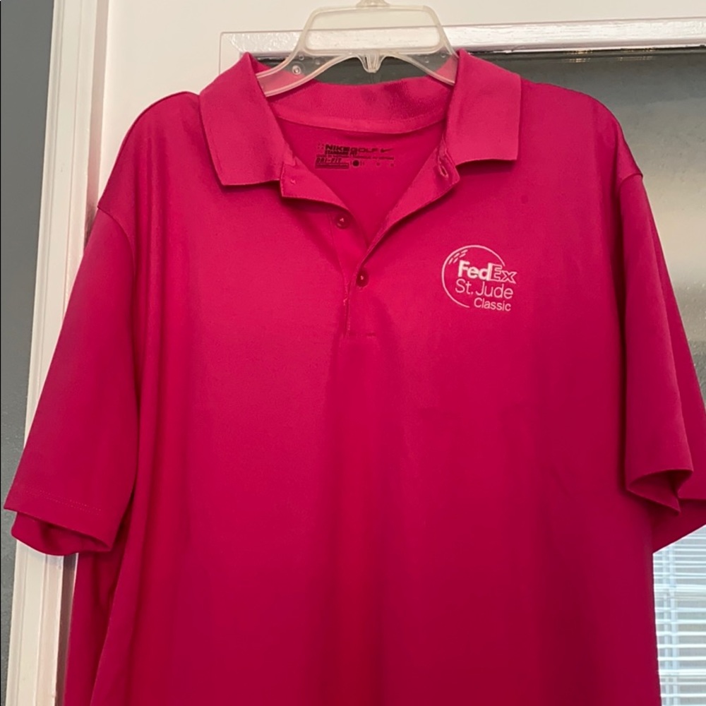Pink Nike golf polo